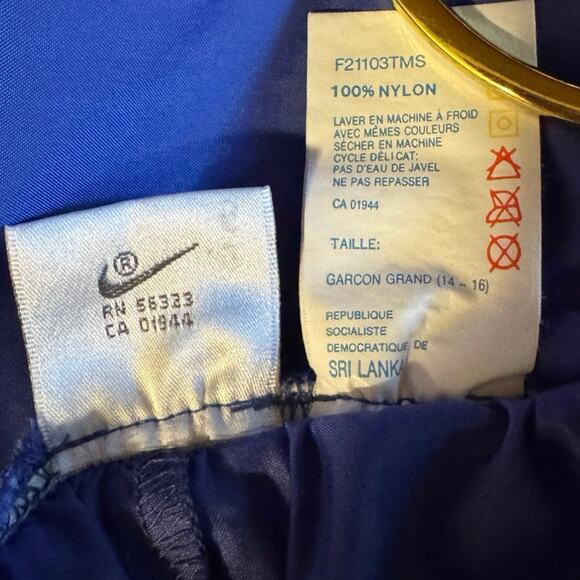 Vintage NIKE Track Pants boys Large 14-16 purple 90s retro training trousers - Picture 6 of 7